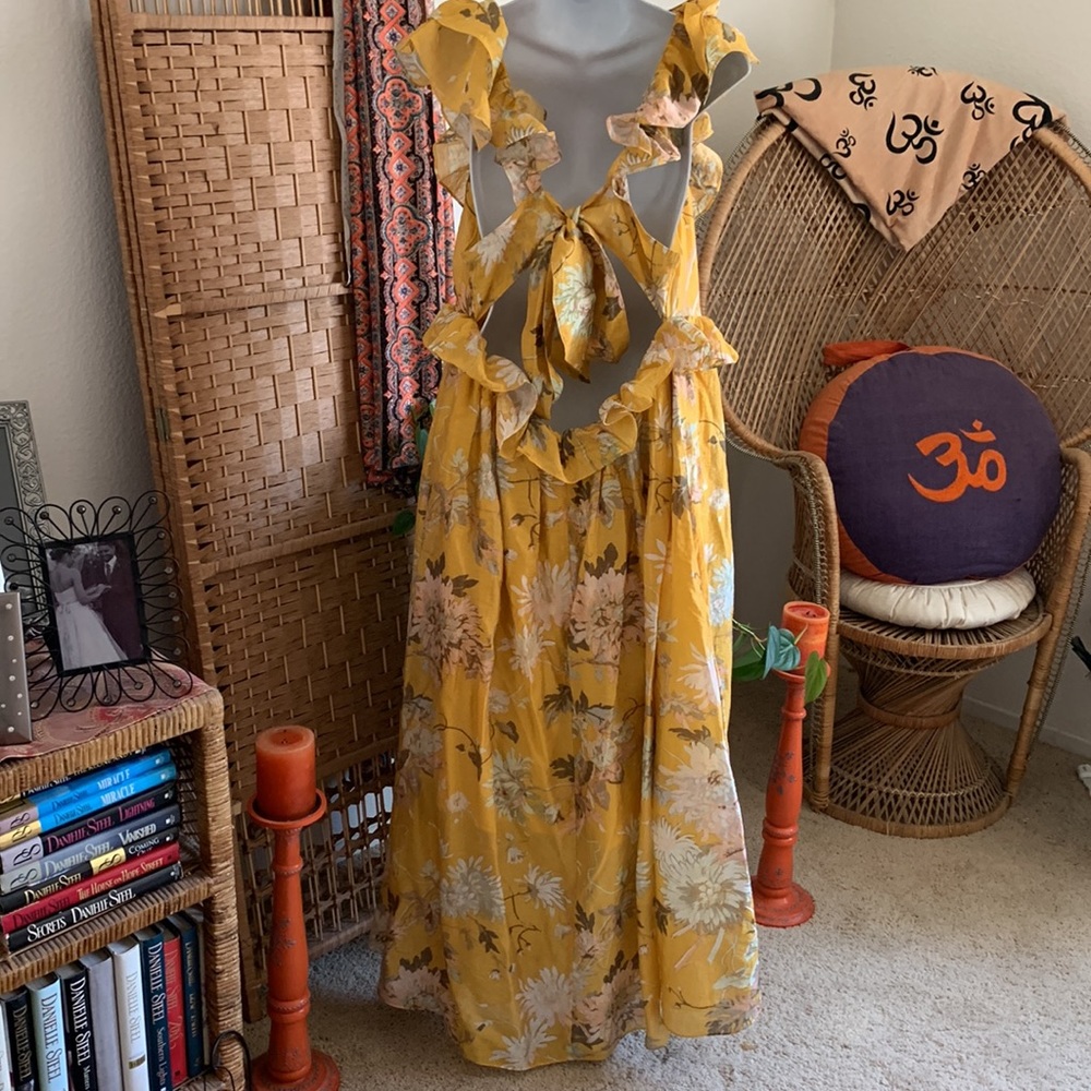 H&M beautiful Boho maxi dress.  Low cut back. - Picture 4 of 4